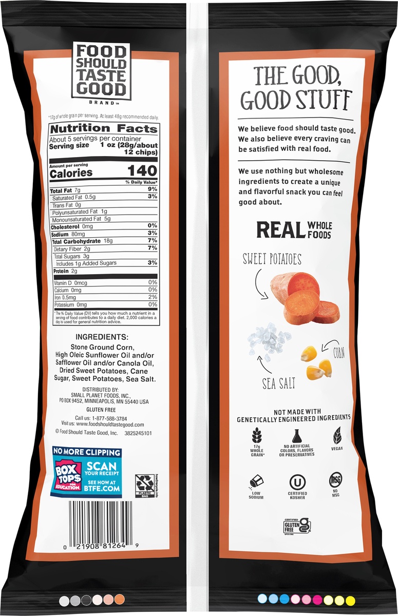 slide 10 of 11, Food Should Taste Good Sweet Potato Tortilla ChipsBag, 5.5 oz