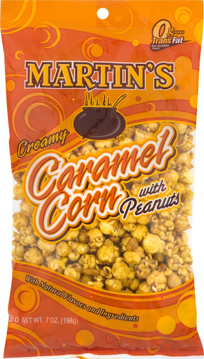 slide 4 of 13, Martin's Creamy with Peanuts Caramel Corn 7 oz, 7 oz