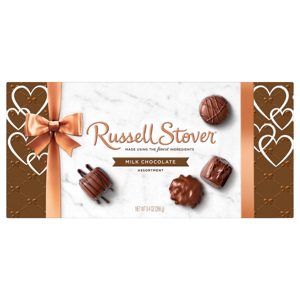 slide 8 of 10, RUSSELL STOVER Valentine's Day Milk Chocolate Assortment Gift Box, 9.4 oz. (16 pieces), 9.4 oz