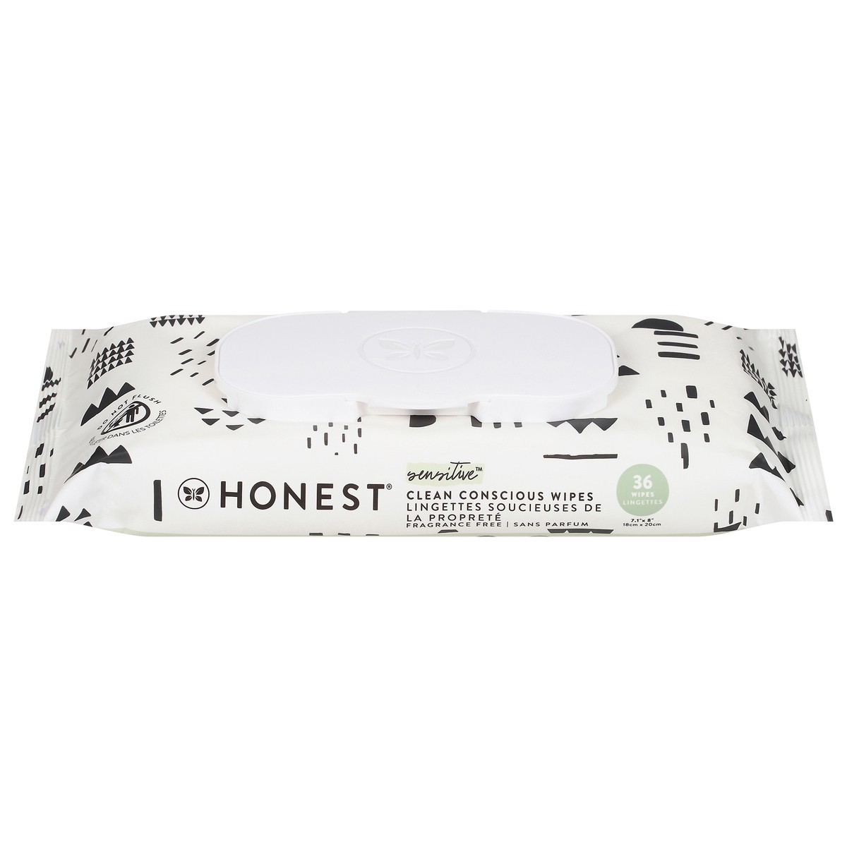 slide 1 of 9, Honest Sensitive Clean Conscious Fragrance Free Wipes 36 Each, 36 ct