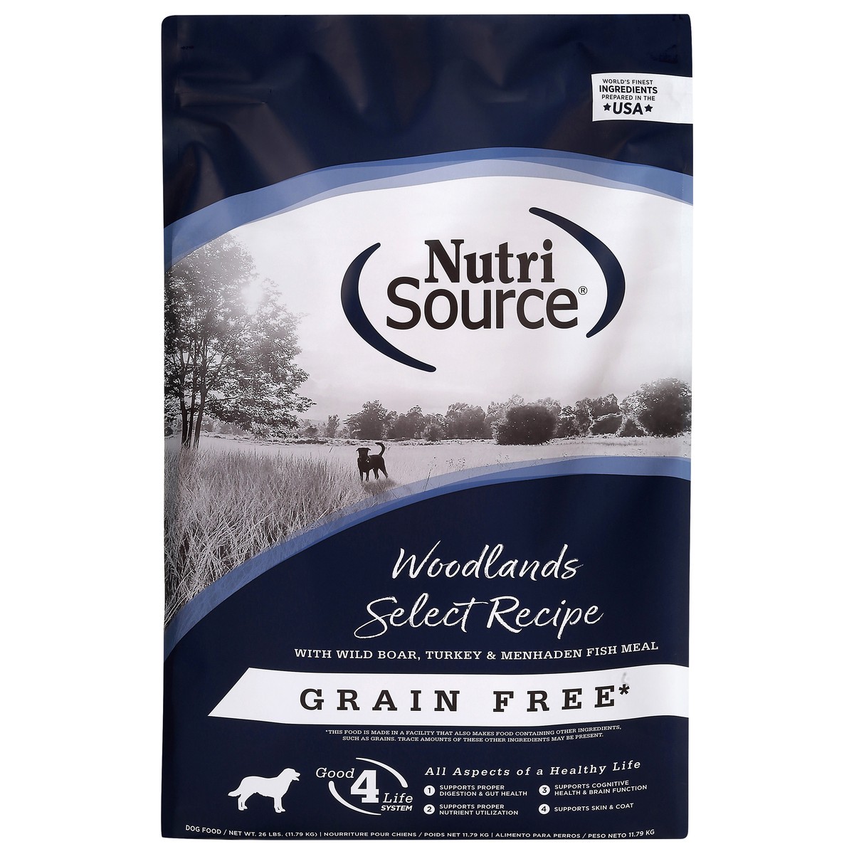 slide 9 of 14, NutriSource Grain Free Woodlands Select Recipe Dog Food 26 lb, 26 lb
