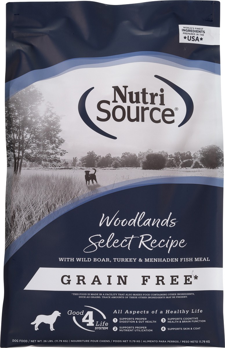 slide 13 of 14, NutriSource Grain Free Woodlands Select Recipe Dog Food 26 lb, 26 lb