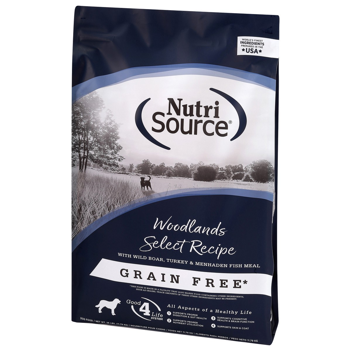 slide 10 of 14, NutriSource Grain Free Woodlands Select Recipe Dog Food 26 lb, 26 lb