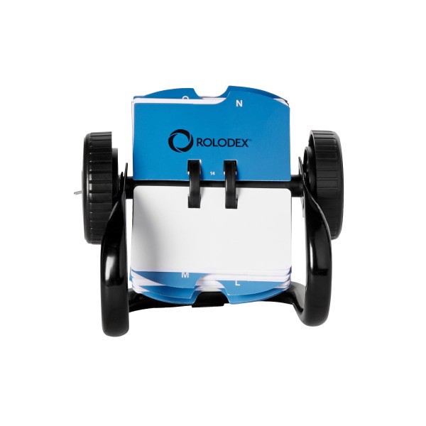 slide 4 of 5, Rolodex Open Rotary Card Holder - Black, 250 ct; 1 3/4 in x 3 1/4 in