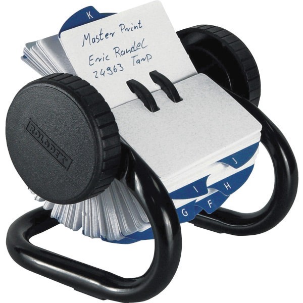 slide 5 of 5, Rolodex Open Rotary Card Holder - Black, 250 ct; 1 3/4 in x 3 1/4 in