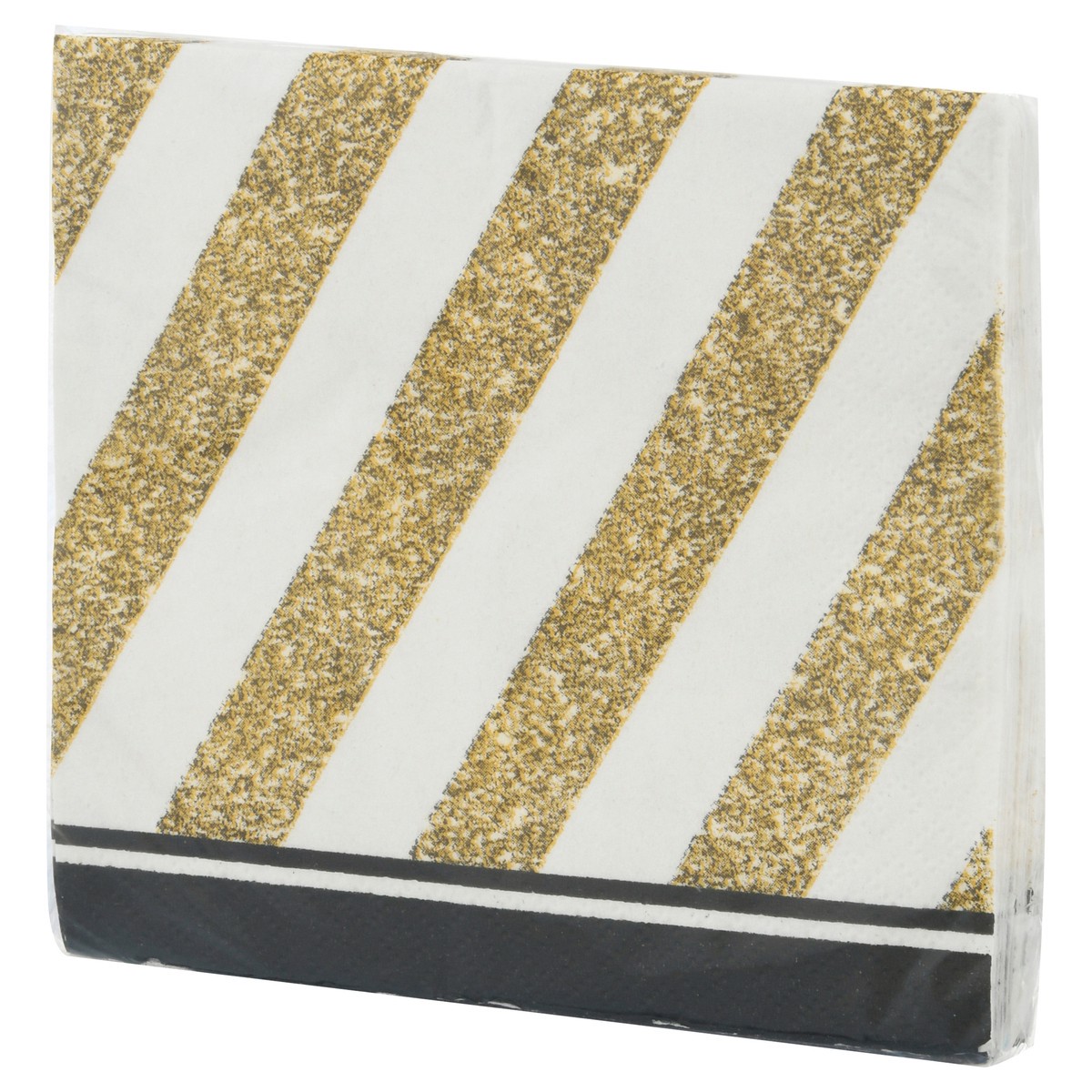 slide 2 of 10, Party Creations 3 Ply Black & Gold Napkins 16 ea, 16 ct