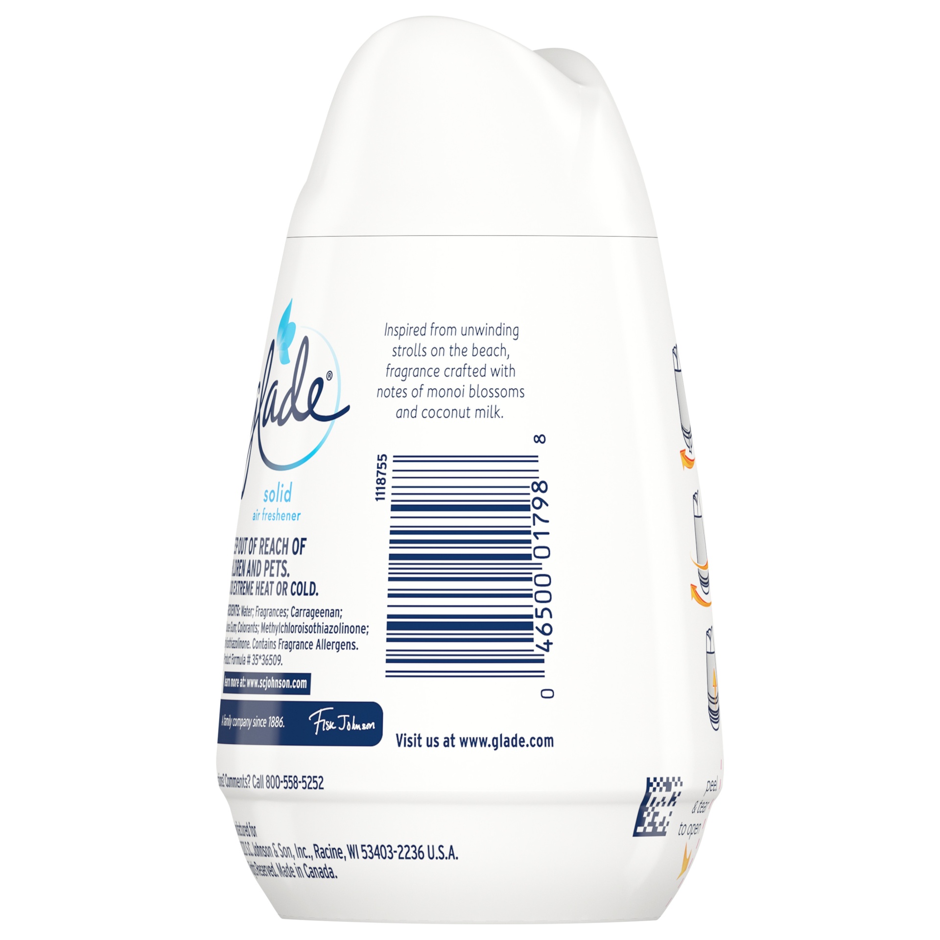 slide 2 of 7, Glade Exotic Tropical Blossoms Solid Air Freshener, 6 oz