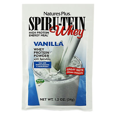 slide 1 of 1, Nature's Plus Spiru-Tein Whey Protein Powder Vanilla, 1.2 oz