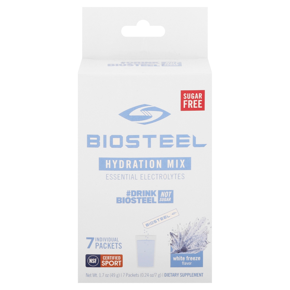 slide 1 of 1, BioSteel Hydration Mix, White Freeze Flavor, 7 ct