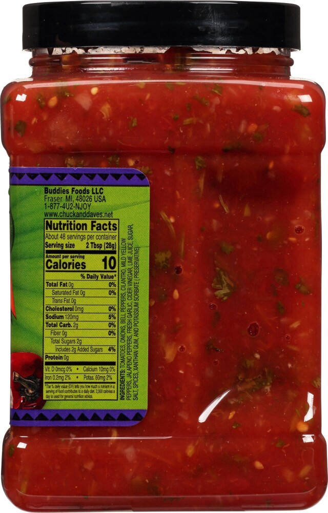 slide 2 of 4, Chuck And Dave's Medium Salsa 48 Oz, 48 oz