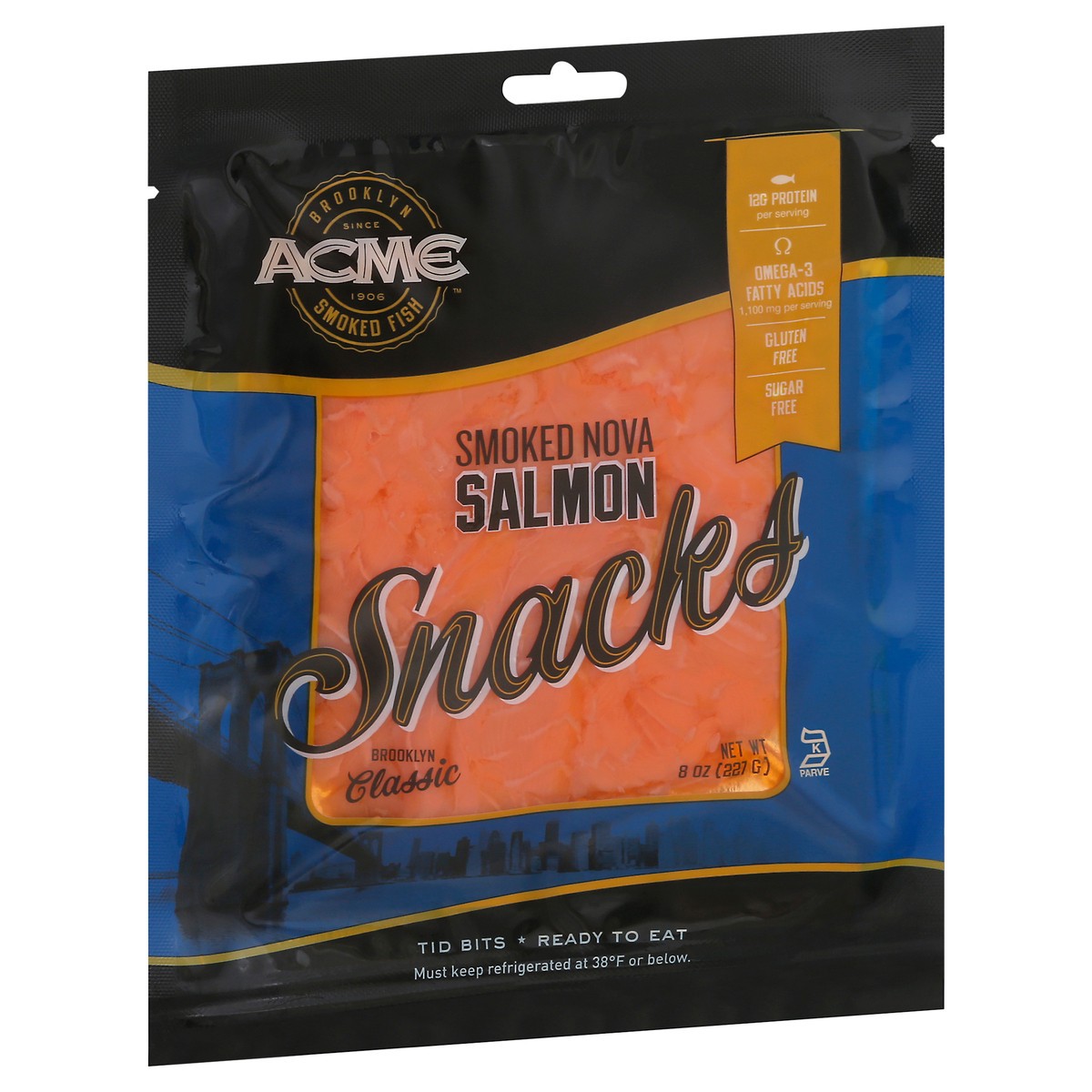 slide 2 of 11, ACME Smoked Nova Salmon Snacks 8 oz, 