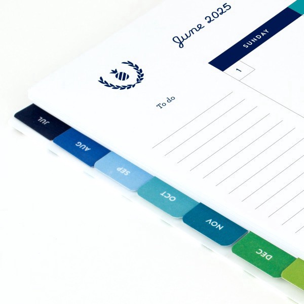 slide 4 of 8, 2024-2025 At-A-Glance Simplified By Emily Ley Weekly/Monthly Academic Planner, 8-1/2"" X 11"", Happy Stripe, July 2024 To June 2025, El24-905A, 1 ct