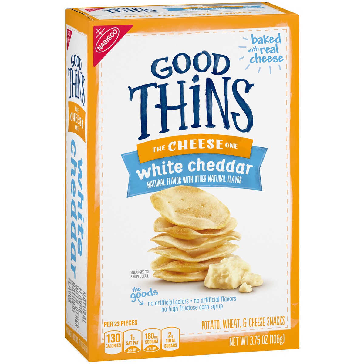 slide 5 of 11, GOOD THiNS White Cheddar Crackers, 1 box (3.75oz), 0.65 lb