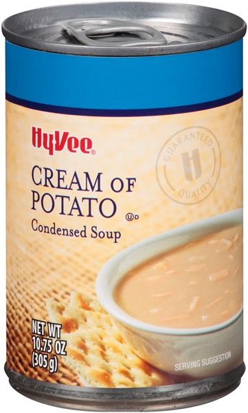 slide 1 of 1, Hy-Vee Cream Of Potato Condensed Soup, 10.75 oz