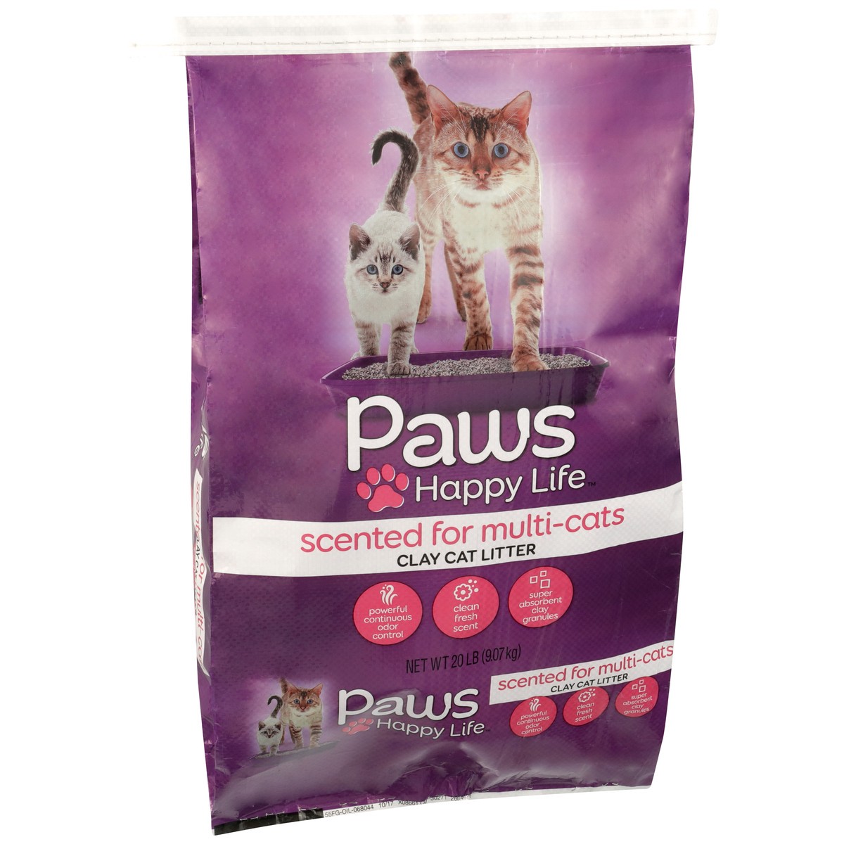 slide 10 of 11, Paws Happy Life Scented For Multi-Cats Clay Cat Litter, 20 lb