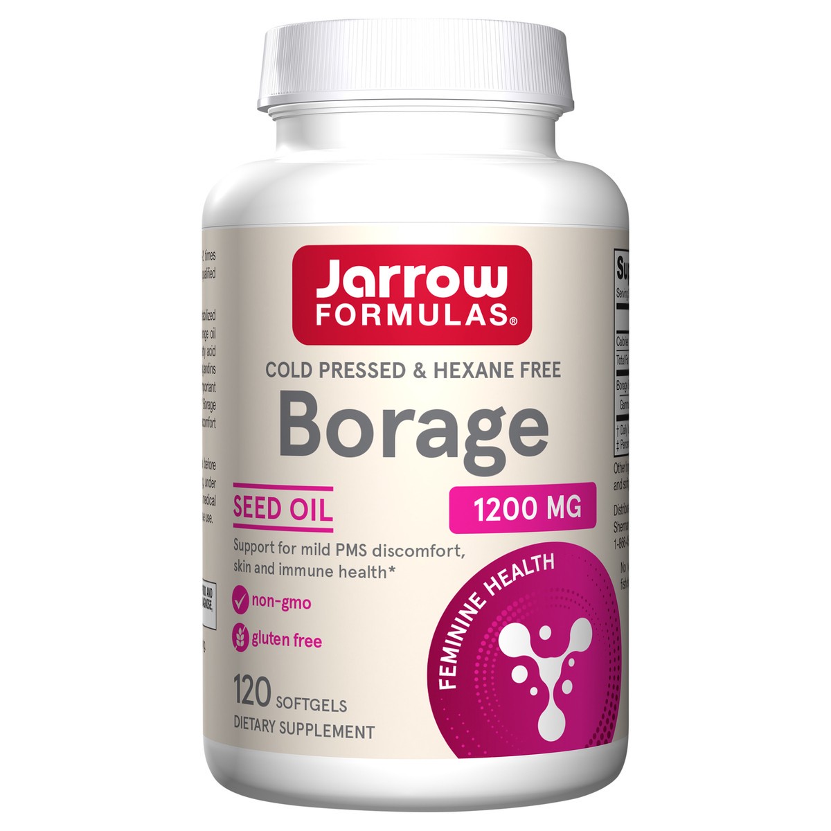 slide 4 of 4, Jarrow Formulas Borage 1200 mg - 120 Softgels - Highest Potency Source of GLA - Supplement Supports Skin Health & Immune Function and Mild PMS Discomfort - Up to 120 Servings (PACKAGING MAY VARY), 120 ct