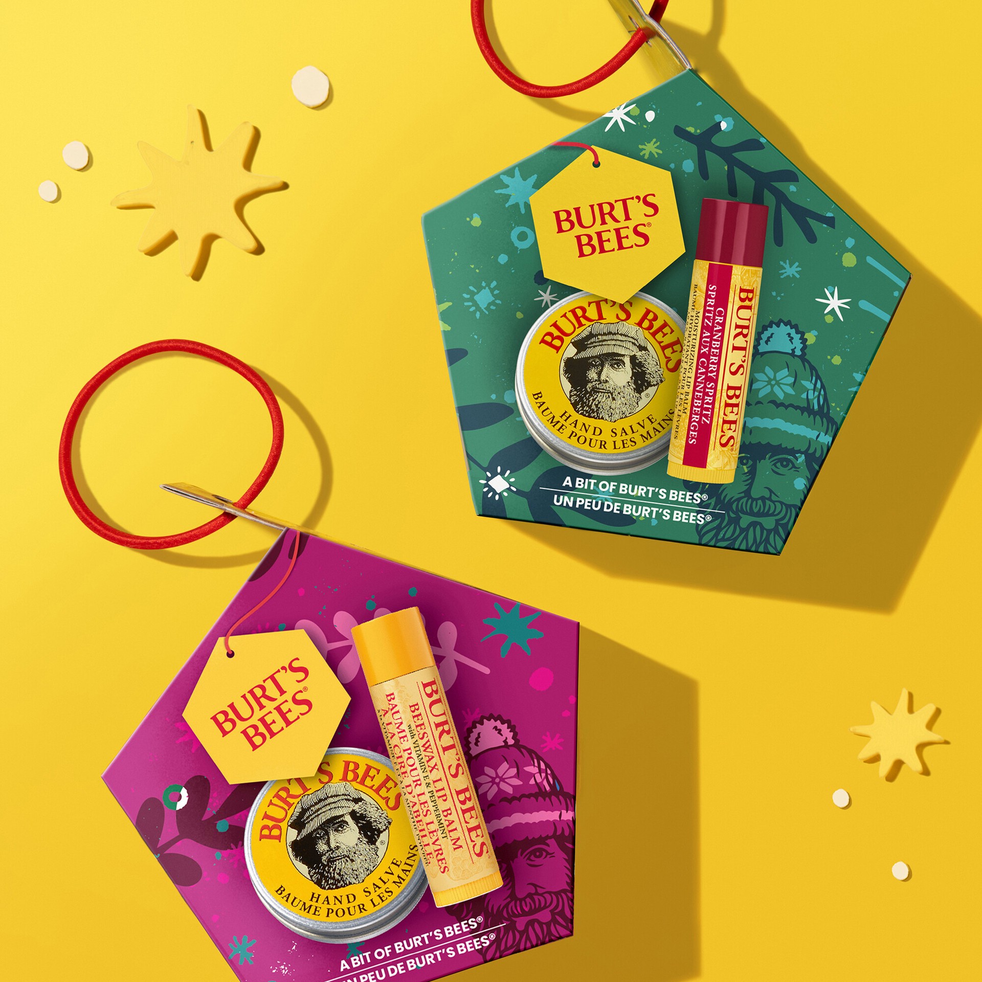 slide 5 of 5, Burt's Bees A Bit of Burt's Bees Beeswax Lip Balm and Hand Salve Gift Set, Natural Origin Skin Care and Lip Care, 2-Piece Set, 0.15 oz./0.3 oz., 1 ct