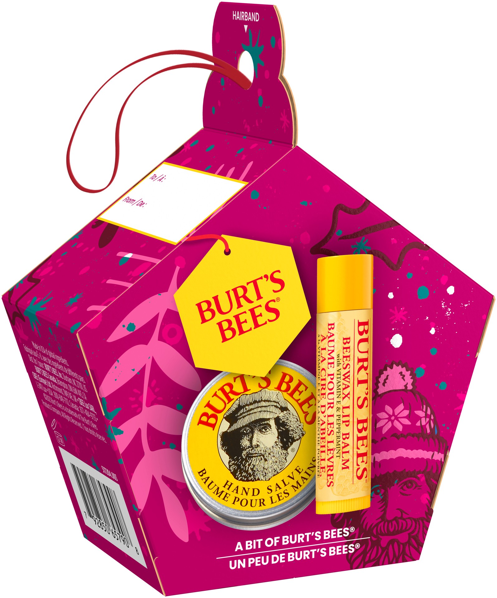 slide 3 of 5, Burt's Bees A Bit of Burt's Bees Beeswax Lip Balm and Hand Salve Gift Set, Natural Origin Skin Care and Lip Care, 2-Piece Set, 0.15 oz./0.3 oz., 1 ct