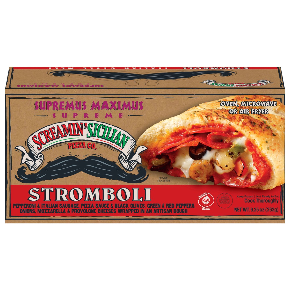 slide 1 of 10, Screamin' Sicilian Supremus Maximus Stomboli 9.25 oz, 9.25 oz