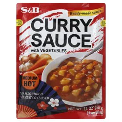 S&B Medium Hot Curry Sauce With Vegetables