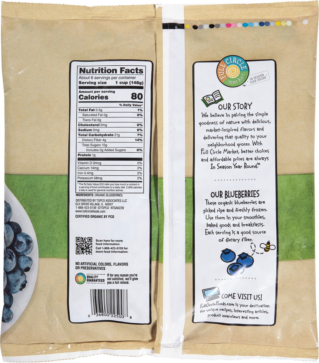 slide 4 of 9, Full Circle Market Organic Unsweetened Blueberries 32 oz, 32 oz