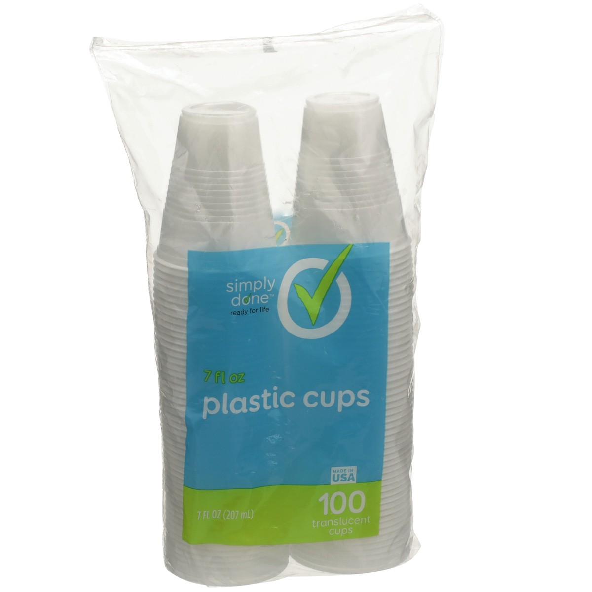 slide 2 of 9, Simply Done Plastic Cups, Translucent, 7 fl oz