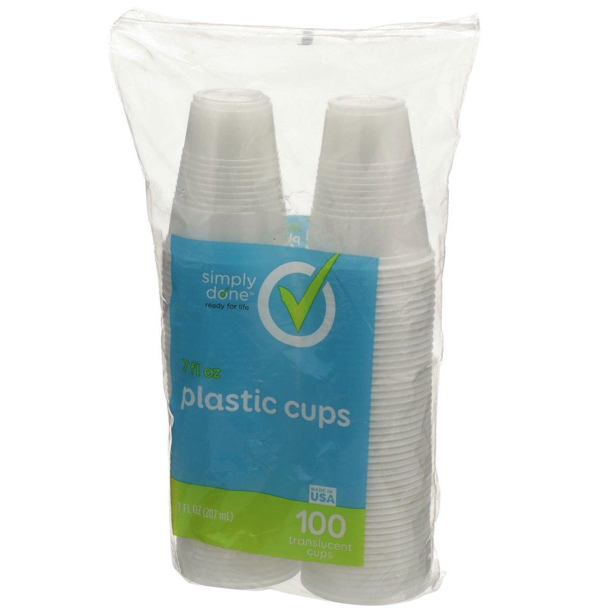 slide 8 of 9, Simply Done Plastic Cups, Translucent, 7 fl oz