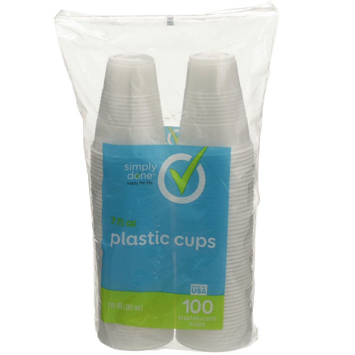 slide 1 of 9, Simply Done Plastic Cups, Translucent, 7 fl oz