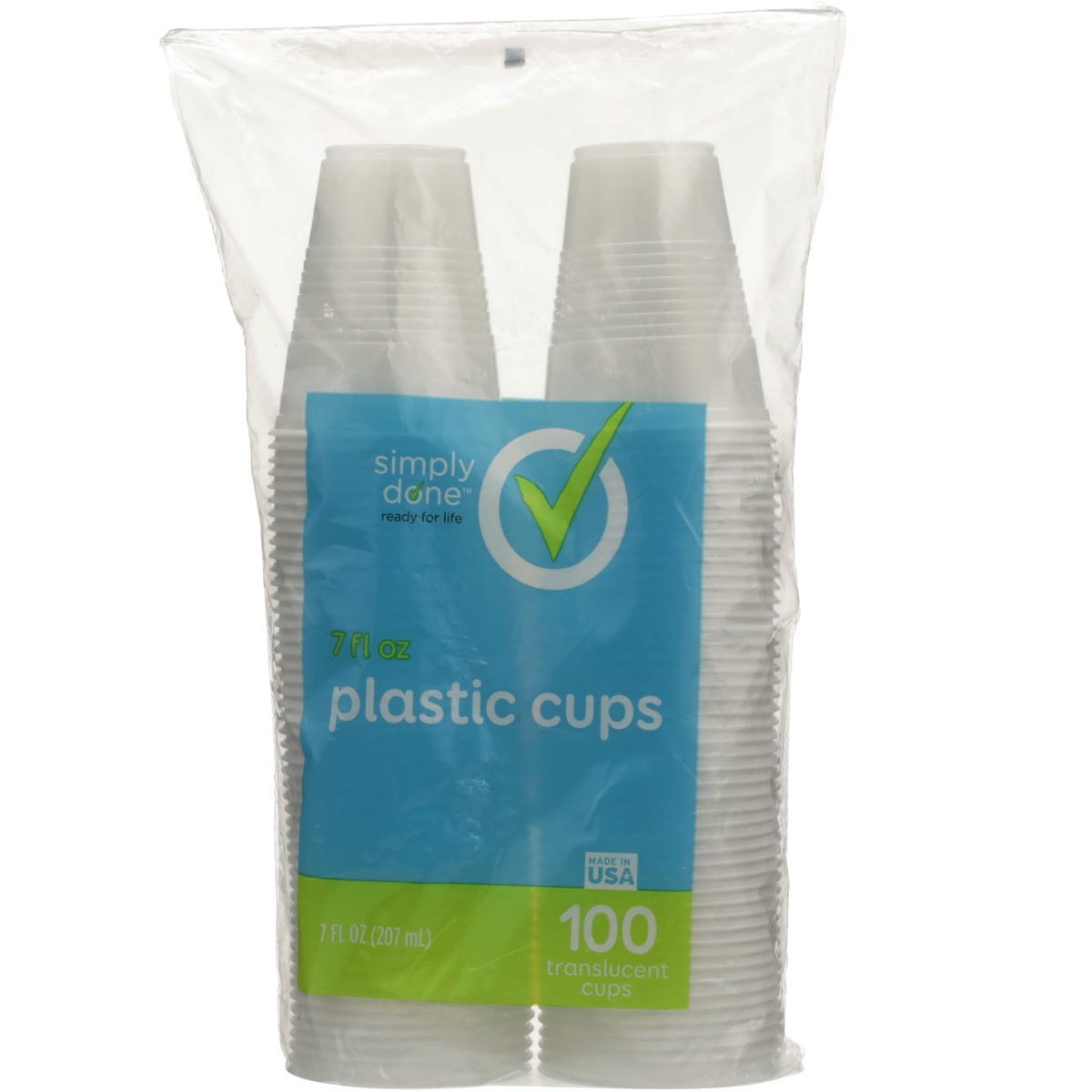 slide 6 of 9, Simply Done Plastic Cups, Translucent, 7 fl oz