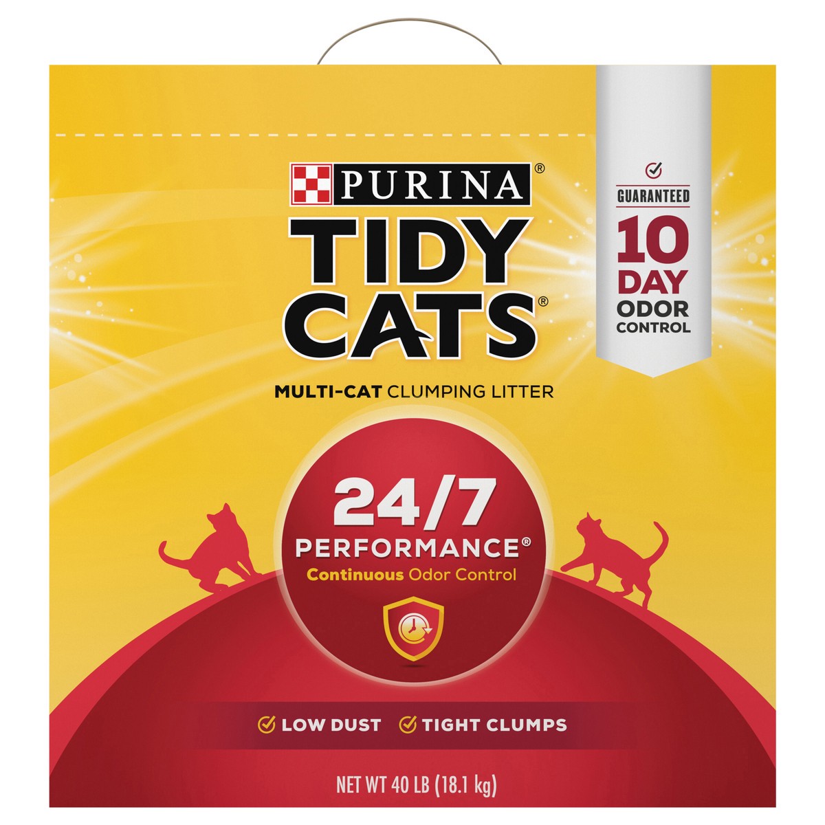 slide 1 of 8, Tidy Cats Purina Tidy Cats Clumping Cat Litter, 24/7 Performance Multi Cat Litter - 40 lb. Box, 40 lb