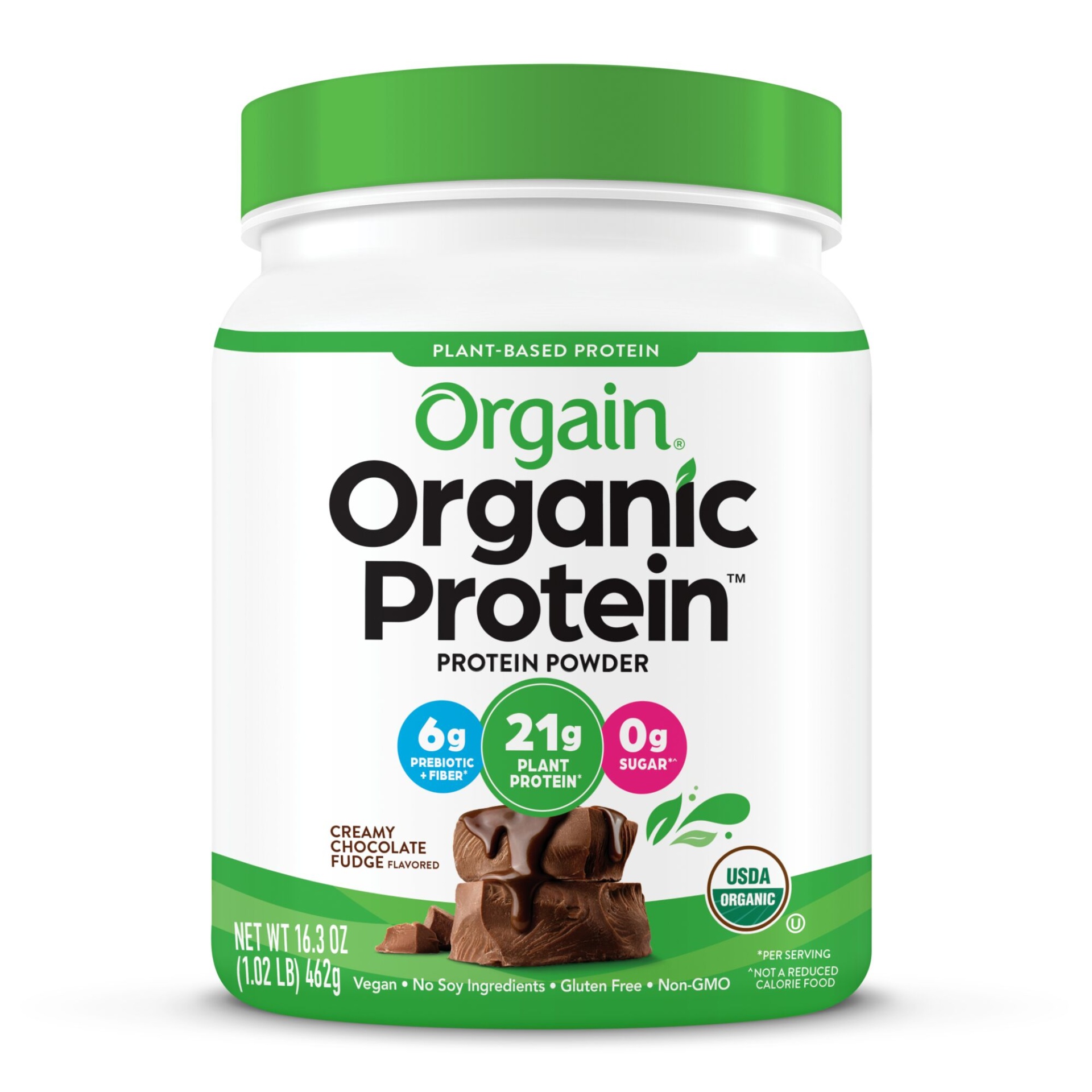 slide 1 of 3, Orgain Organic Vegan Plant Based Protein Powder - Creamy Chocolate Fudge - 16.32oz, 1.02 lb