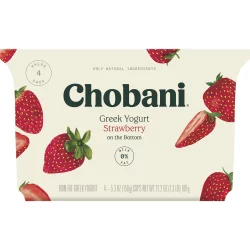Chobani Strawberry on The Bottom Non-Fat Greek Yogurt