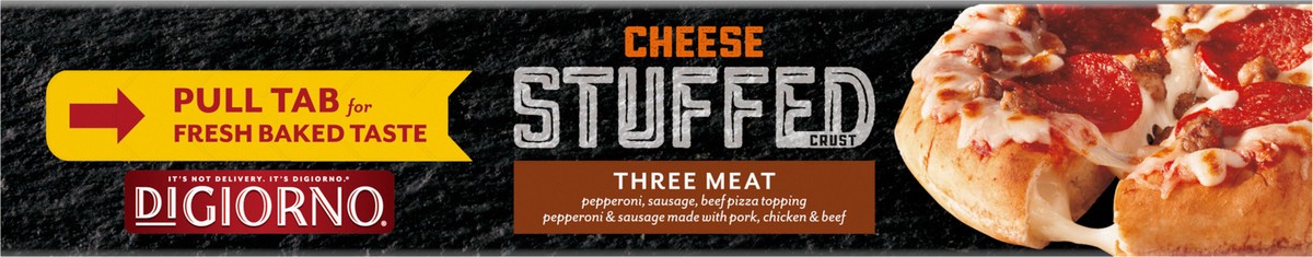 slide 4 of 9, DIGIORNO Frozen Pizza - Three Meat Stuffed Crust Pizza - Personal Pizza, 9.2 oz