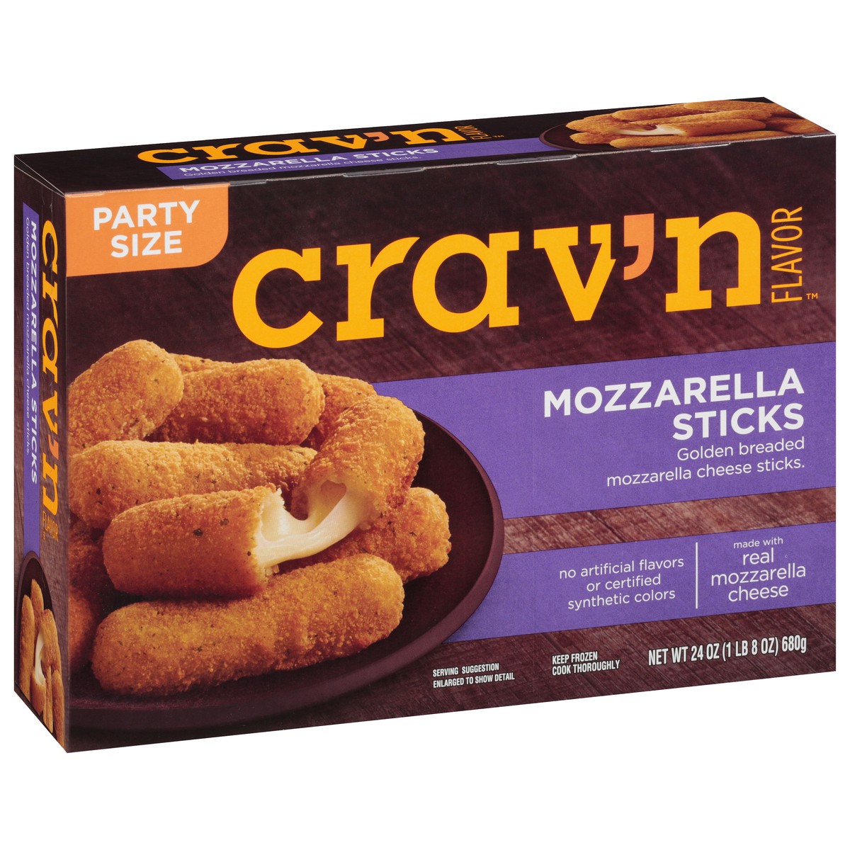slide 2 of 9, Crav'n Flavor Mozzarella Cheese Sticks, 24 oz