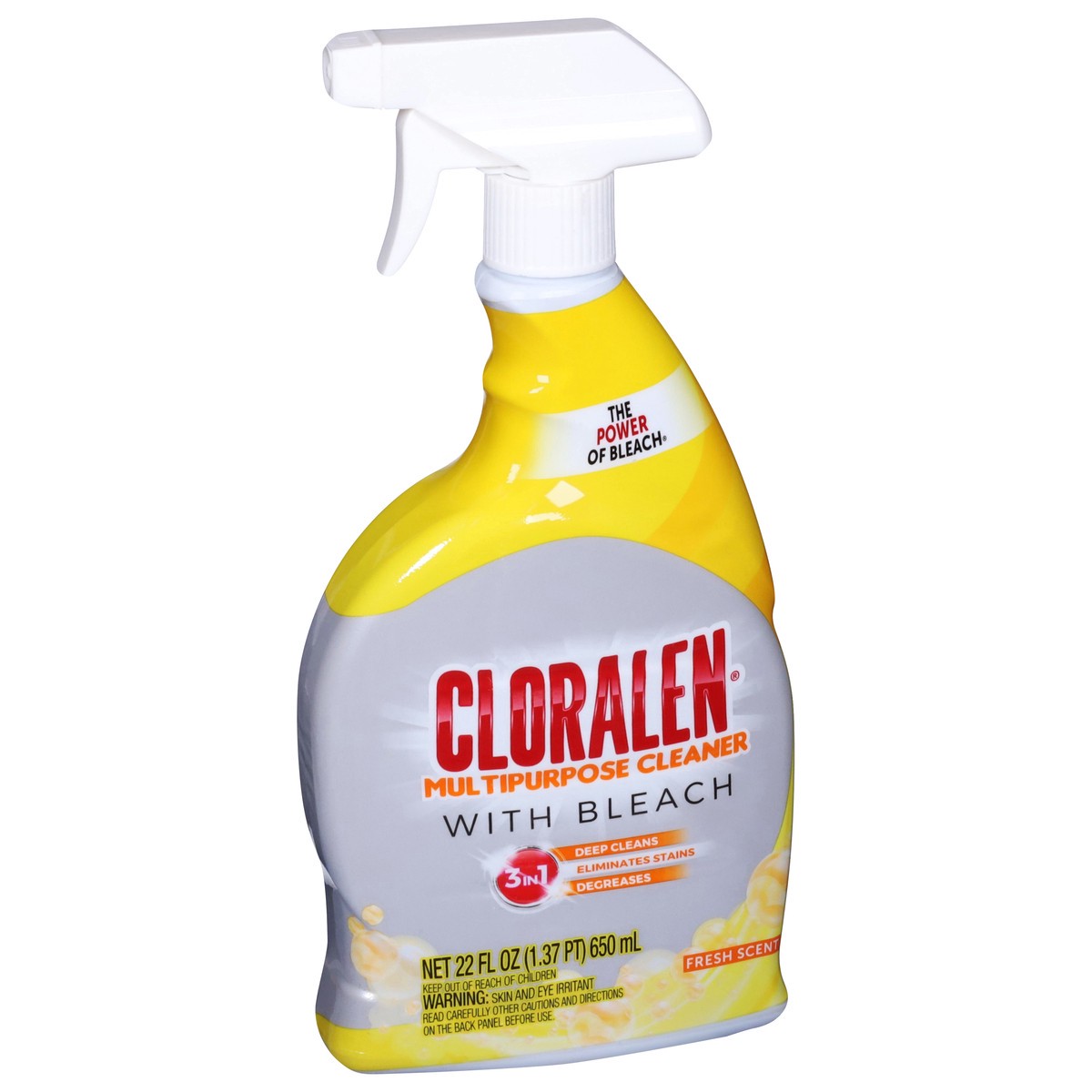 slide 2 of 9, Cloralen Multipurpose Cleaner W/Bleach Fresh Scent (Trigger), 22 fl oz