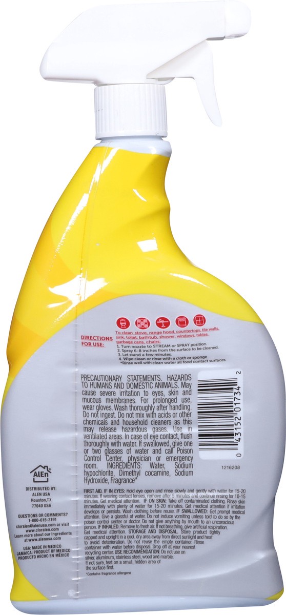 slide 9 of 9, Cloralen Multipurpose Cleaner W/Bleach Fresh Scent (Trigger), 22 fl oz