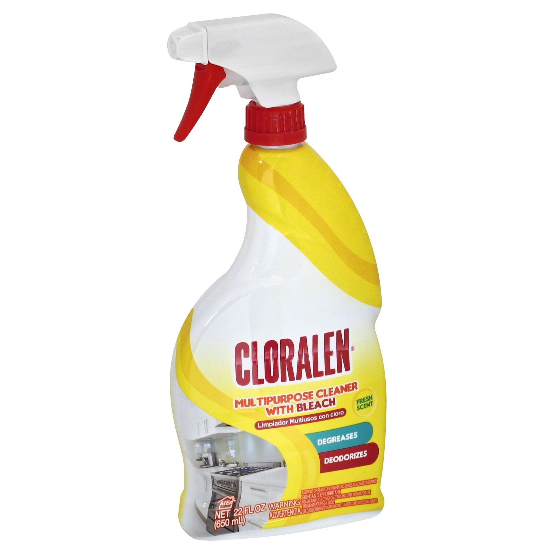 slide 1 of 9, Cloralen Multipurpose Cleaner W/Bleach Fresh Scent (Trigger), 22 fl oz