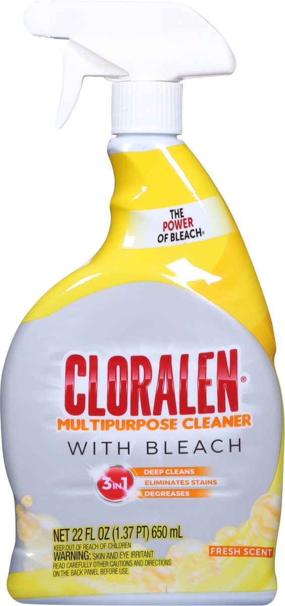 slide 6 of 9, Cloralen Multipurpose Cleaner W/Bleach Fresh Scent (Trigger), 22 fl oz