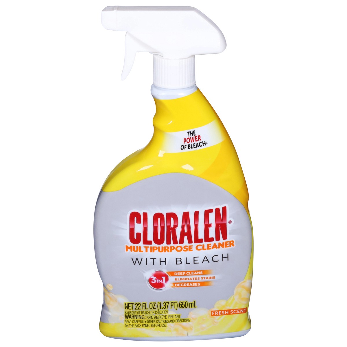 slide 1 of 9, Cloralen Multipurpose Cleaner W/Bleach Fresh Scent (Trigger), 22 fl oz
