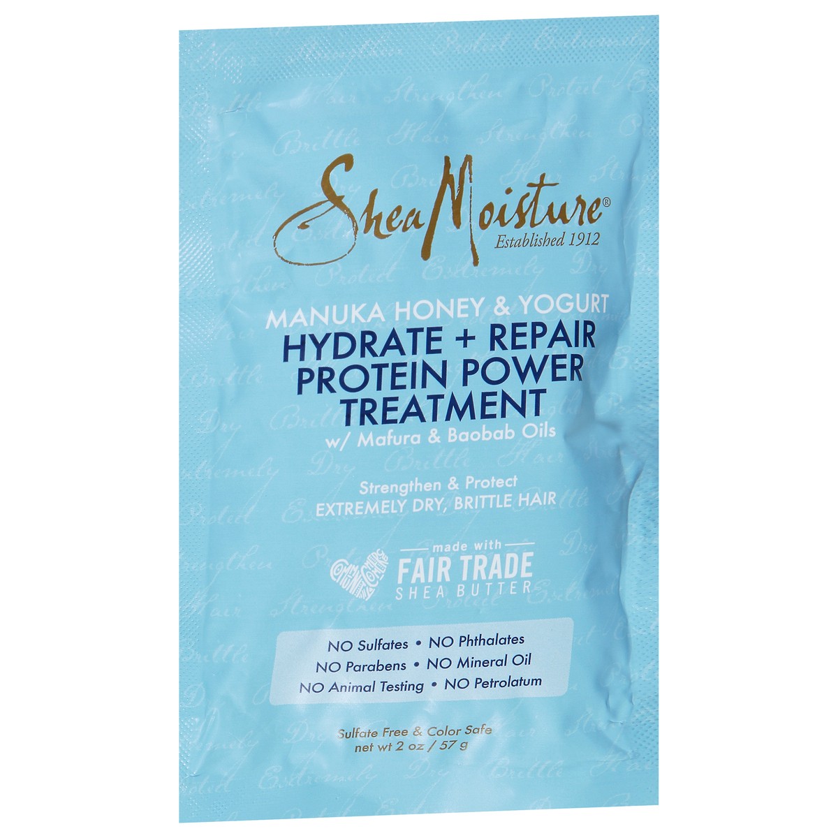 slide 4 of 10, SheaMoisture Manuka Honey & Yogurt Hydrate + Repair Protein Power Treatment 2 oz Bag, 2 oz