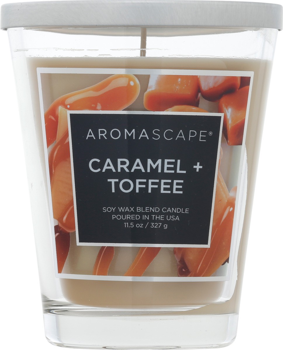 slide 6 of 10, Aromascape Soy Wax Blend Caramel +Toffee Candle 1 ea, 1 ct