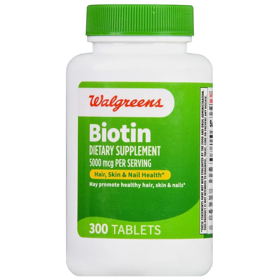 slide 4 of 5, Walgreens Biotin 5000 mcg, 300 ct