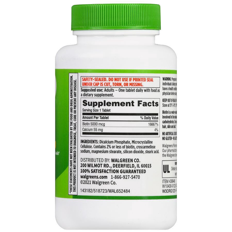 slide 2 of 5, Walgreens Biotin 5000 mcg, 300 ct