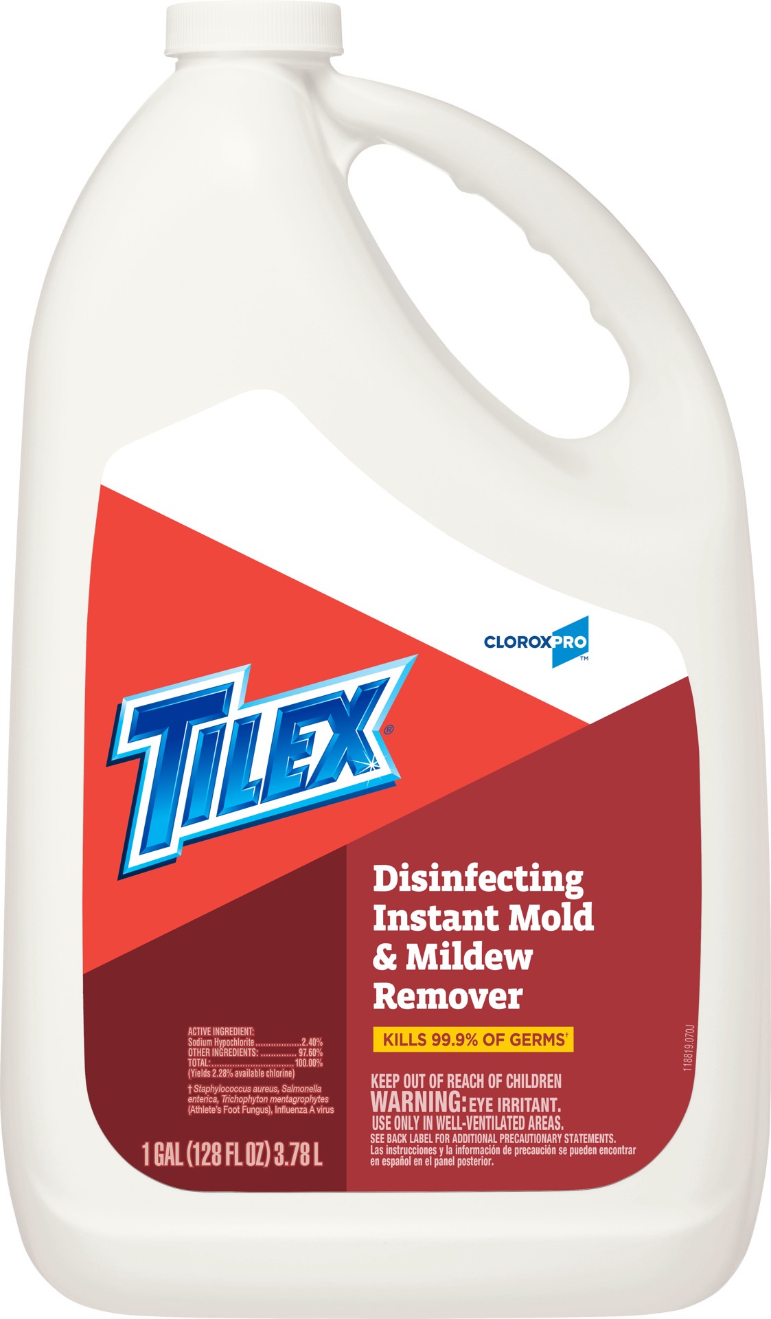 slide 1 of 5, Tilex CloroxPro Tilex Disinfecting Instant Mold and Mildew Remover Refill, 128 Fluid Ounces (35605) (Package May Vary), 128 fl oz