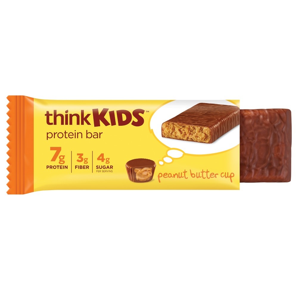 slide 2 of 2, thinkThin Kids Peanut Butter Cup Protein Bars, 5 ct; 1 oz