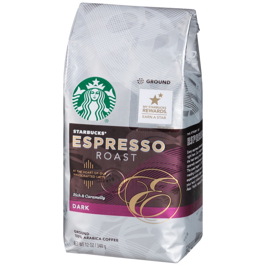 slide 2 of 7, Starbucks Coffee Ground Dark Espresso Roast, 12 oz