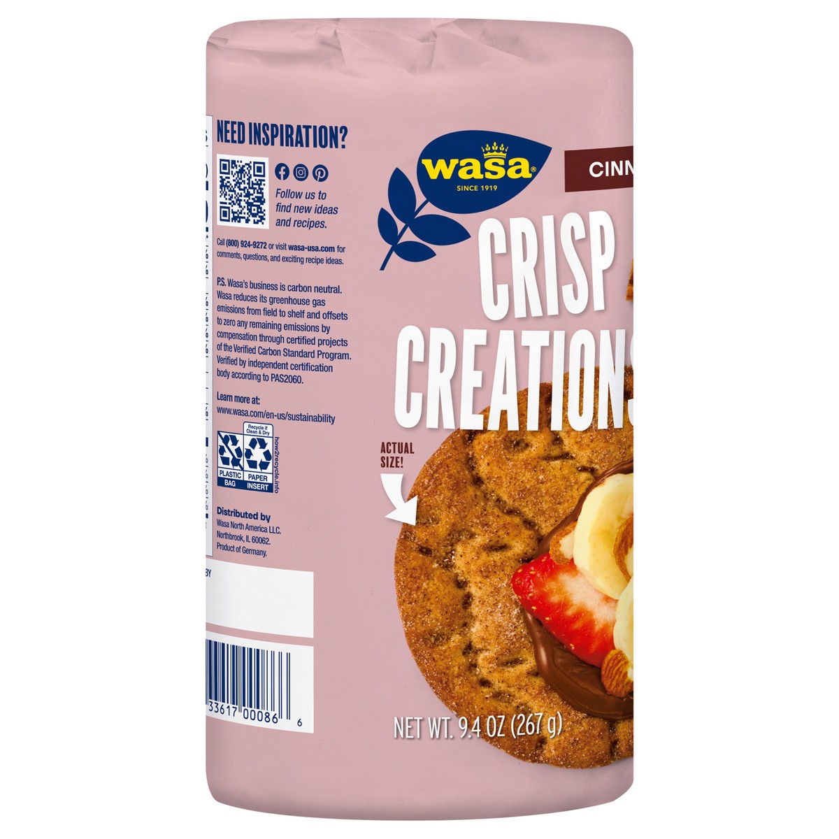 slide 4 of 14, Wasa Crisp Creations Cinnamon Large Crackers 9.4 oz, 9.4 oz