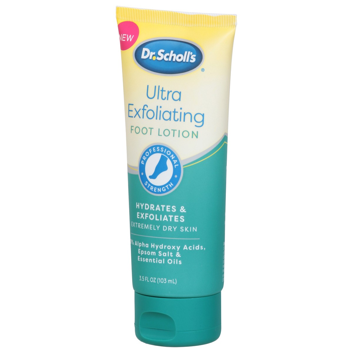 slide 7 of 9, Dr. Scholl's Dry, Flaky Skin Remover Ultra Exfoliating Foot Lotion with Urea for Rough Dry Cracked Feet, Heal and Moisturize for Healthy Looking Feet, Intensive Foot Care, Alpha Hydroxy Acids, 3.5 oz, 3.5 oz