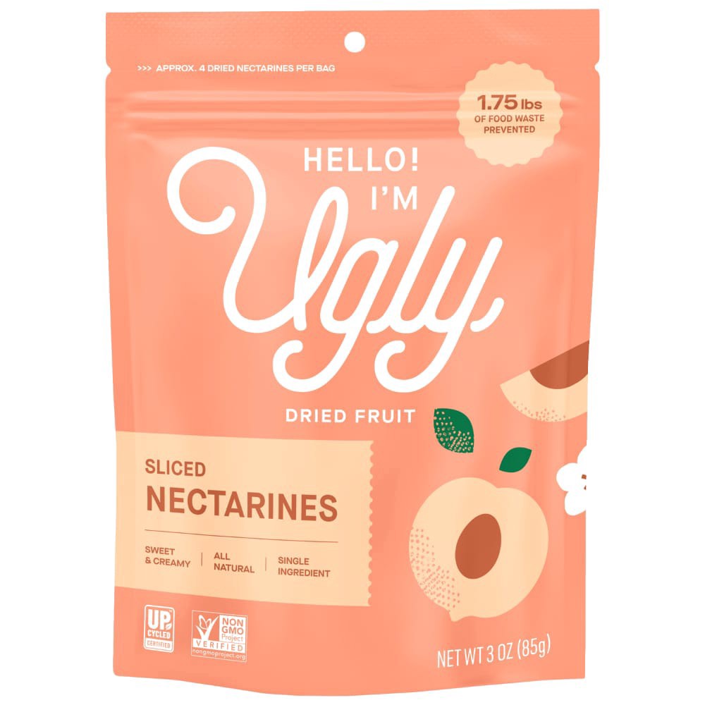 slide 1 of 5, Ugly Co Hello Im Ugly Nectarines Dried - 3 OZ, 3 oz