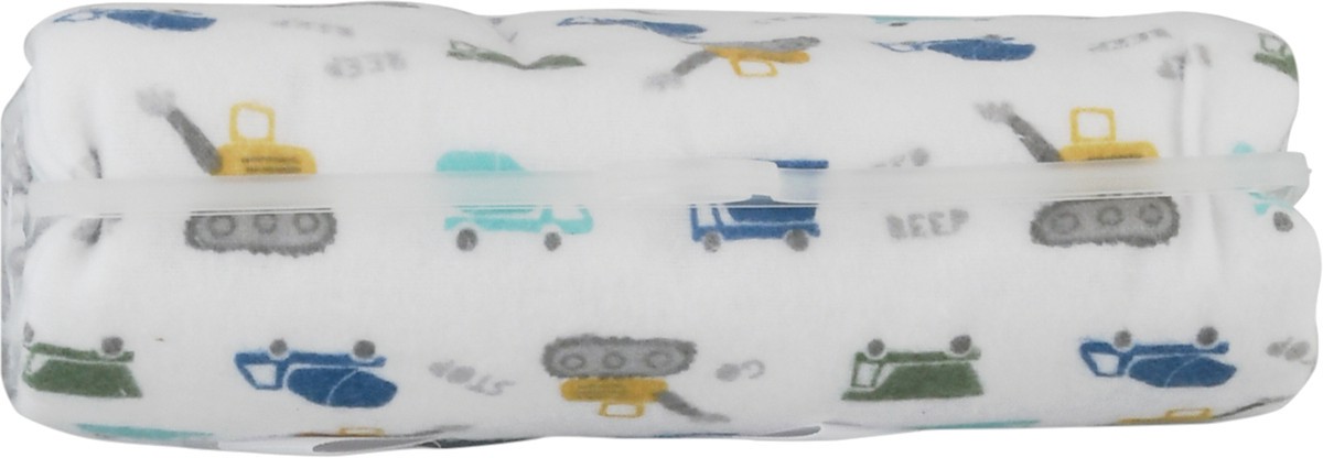 slide 4 of 9, Gerber Trucks Flannel Blankets - White, 5 ct